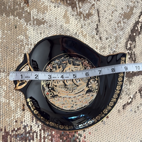 Hand painted with 24K gold display Rhodes Island candy dish/display piece Greece - Picture 10 of 13